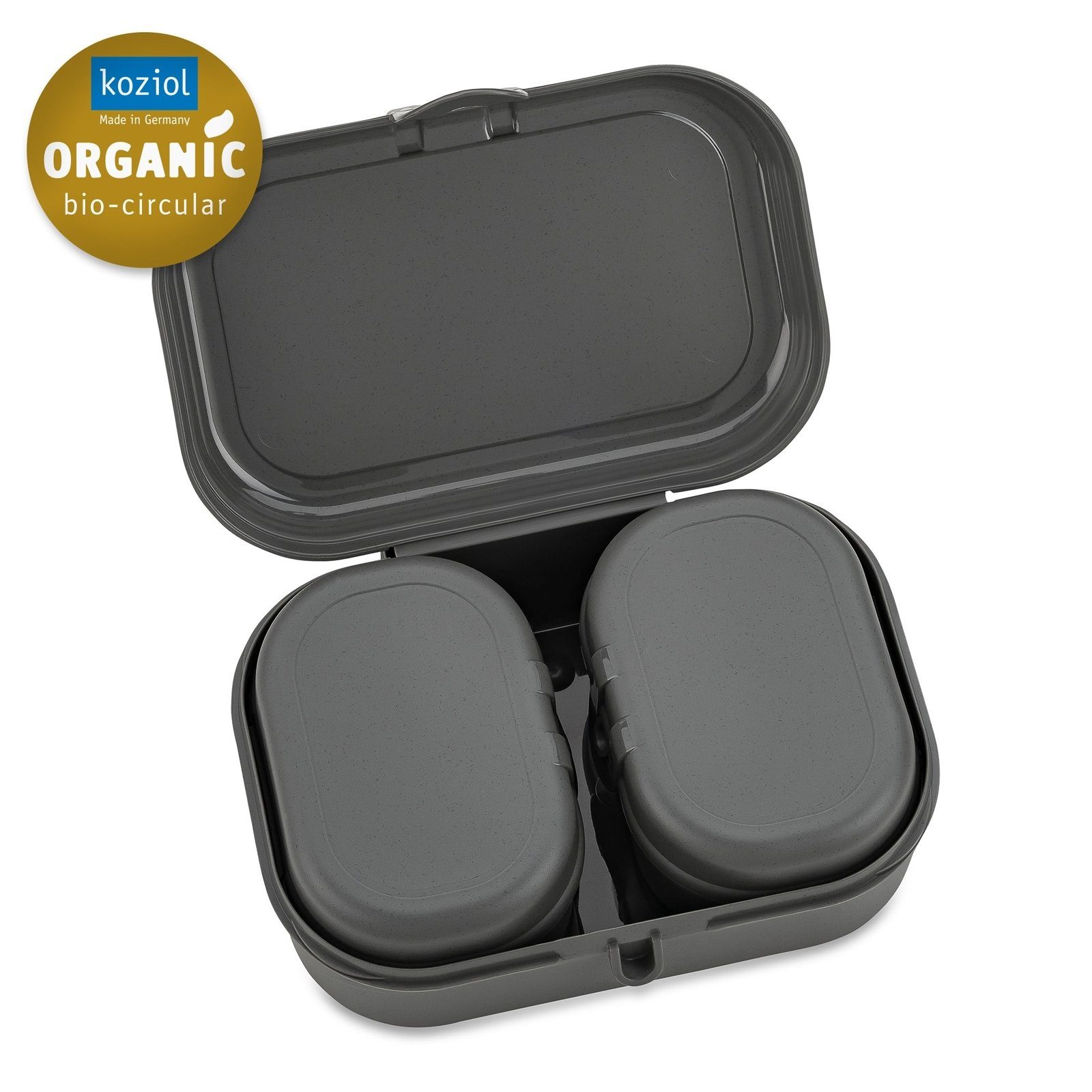 Brotdosen Lunchboxen MINI, READY Kunststoff, 3er-Set (Set, 3-tlg), Grau PASCAL KOZIOL Lunchbox Kunststoff