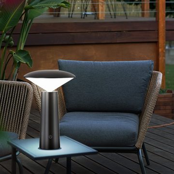 etc-shop LED Außen-Tischleuchte, LED-Leuchtmittel fest verbaut, Kaltweiß, Warmweiß, Neutralweiß, Tageslichtweiß, LED Tischleuchte Garten Outdoor Leuchte Batterie Akku