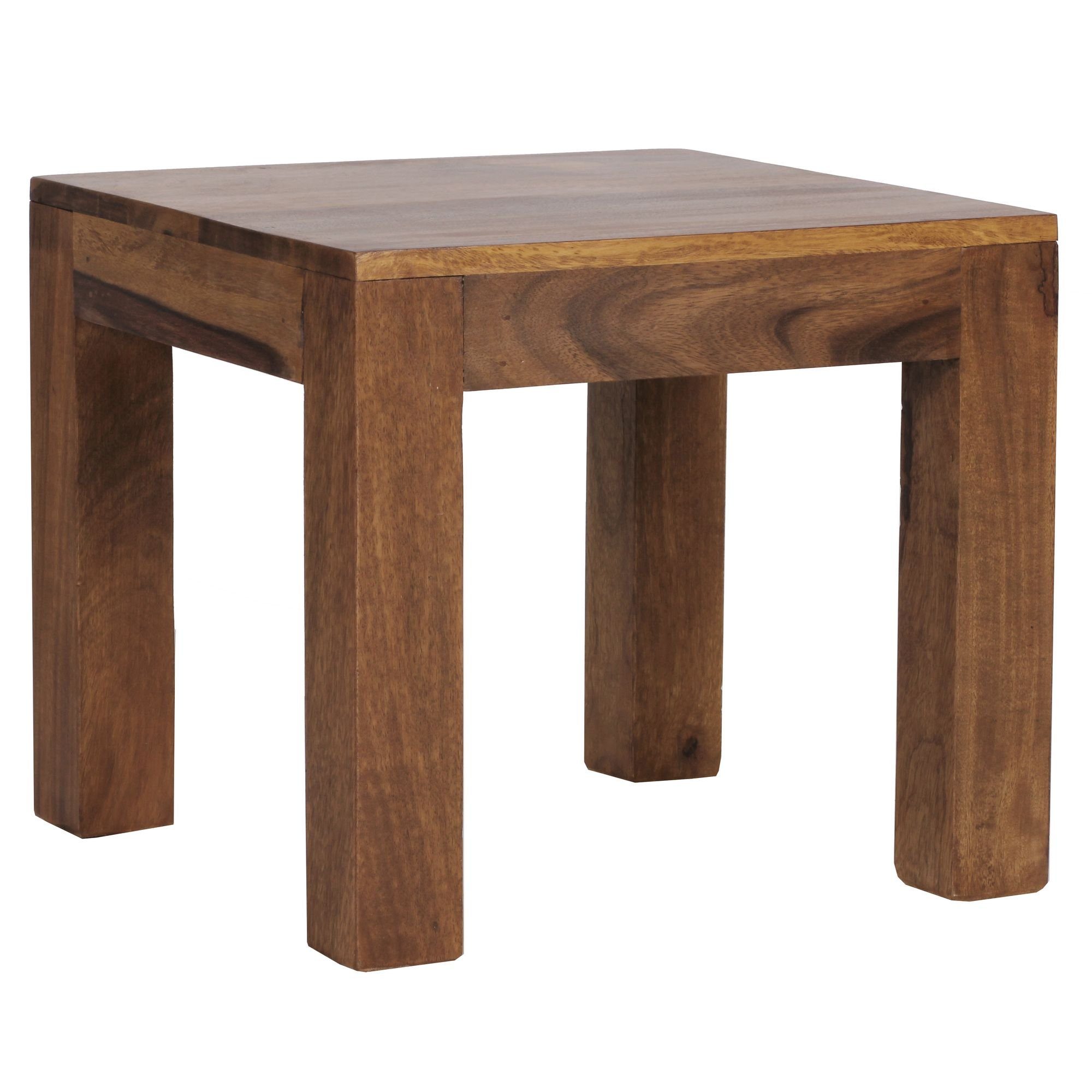 DESIGN KADIMA | Braun Braun NAKO Massivholz-Tisch Natürlich Beistelltisch | fürs Wohnen - Braun & stilvoll