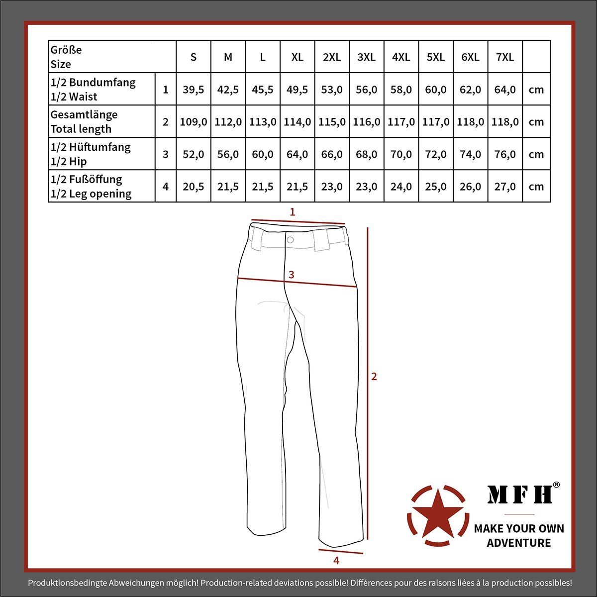 MFH Outdoorhose Trekkinghose Schwarz – Bild 4 von 4