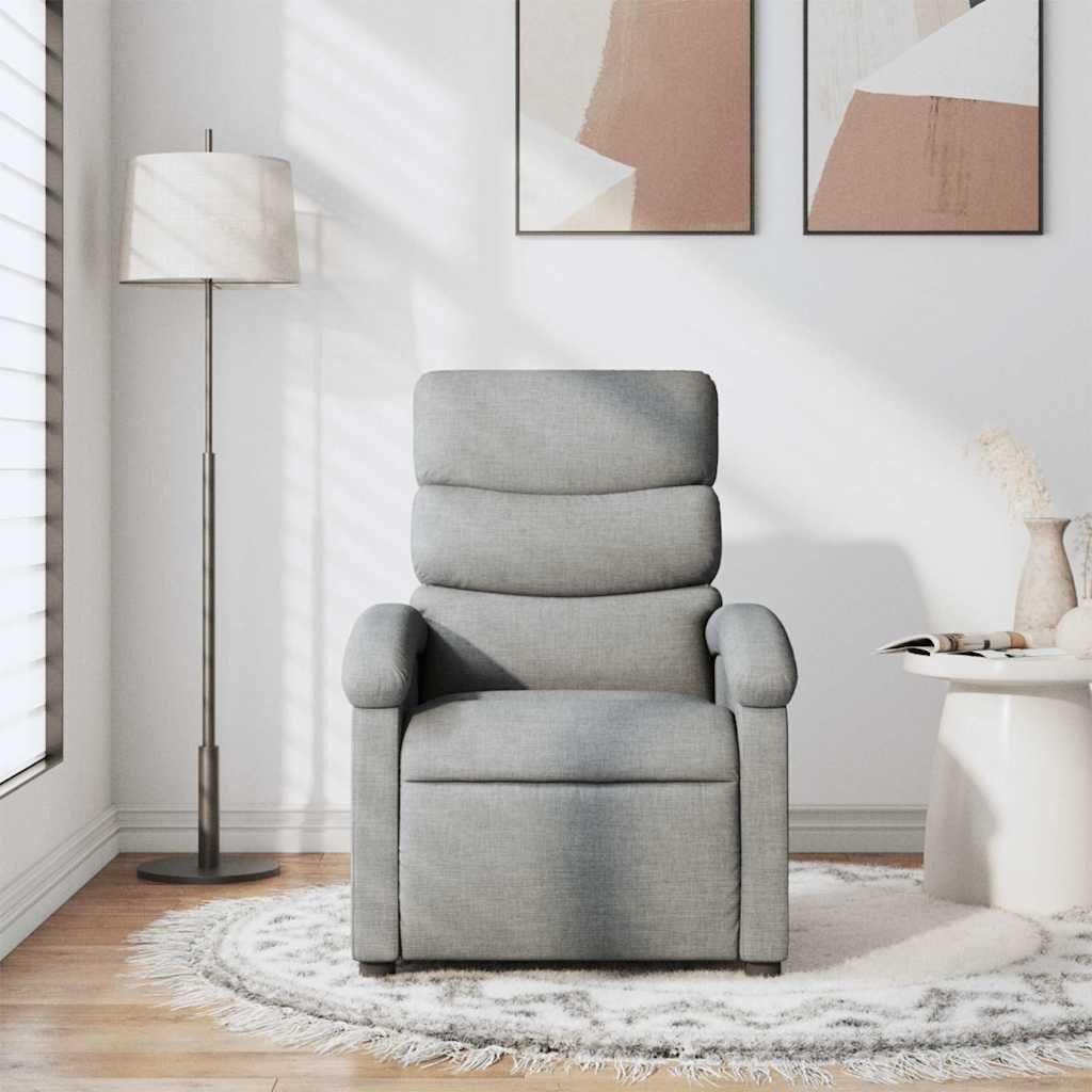vidaXL Sessel Massagesessel Hellgrau Stoff (1-St) günstig online kaufen