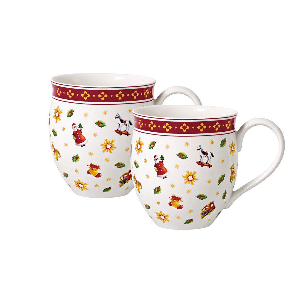 Villeroy & Boch Tasse Toy's Delight Becher m.Hkl Set2tlg, 2-tlg., Porzellan, Premium Porcelain, 2 Stck, Handw., mikrow.sicher