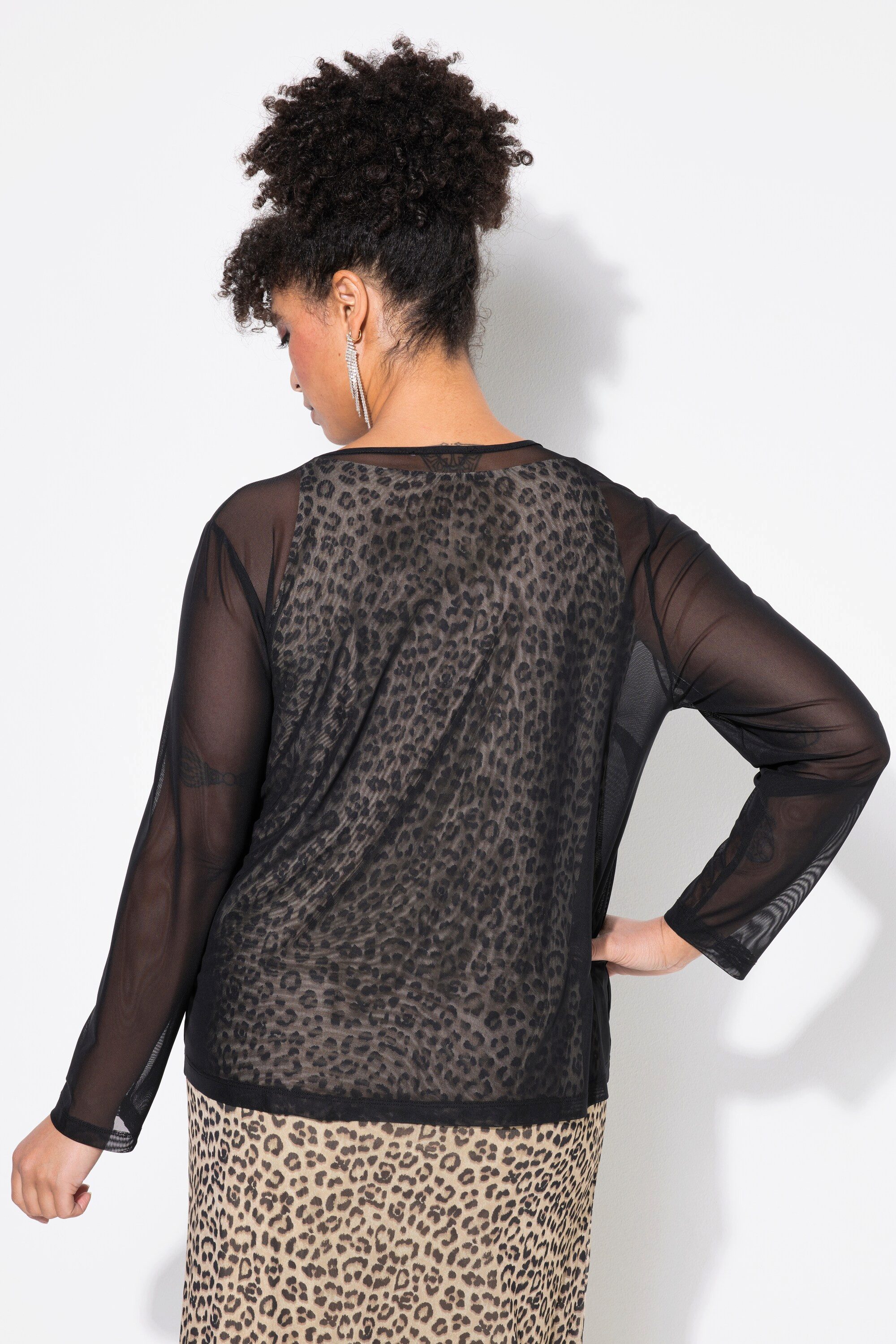 MIAMODA Sommerjacke Mesh-Jacke A-Linie Bindeband