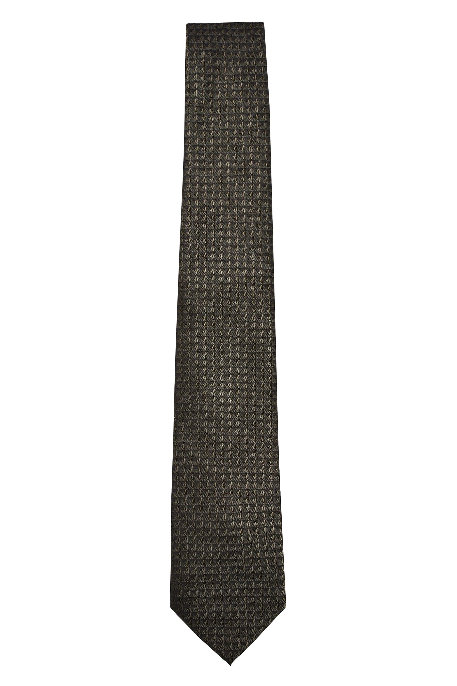 Next Krawatte Strukturierte Dark Green Krawatte (1-St)