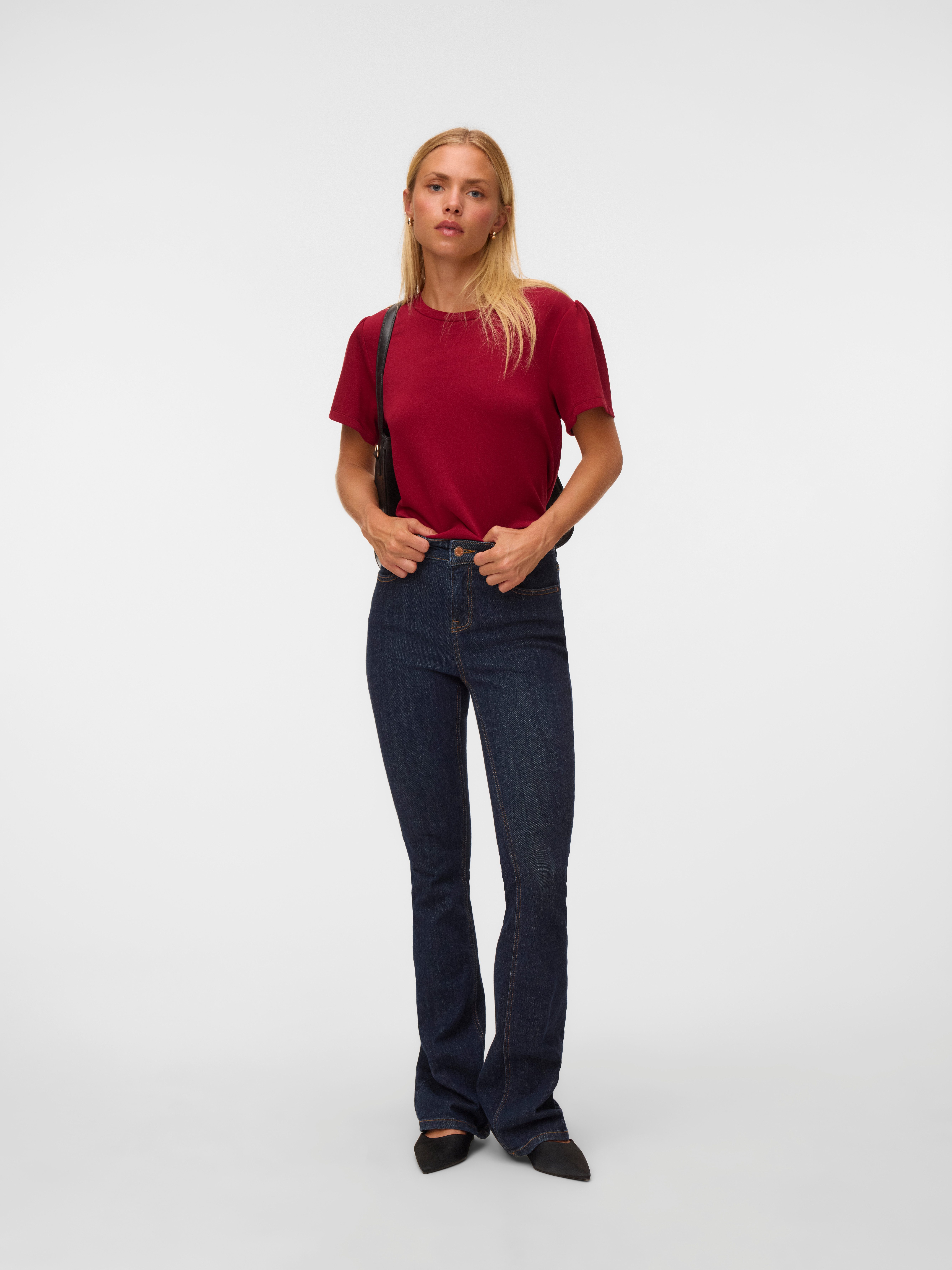 Vero Moda Kurzarmshirt VMELLA SS O-NCK TOP JRS Viskosemischung, regular fit – Bild 5 von 5
