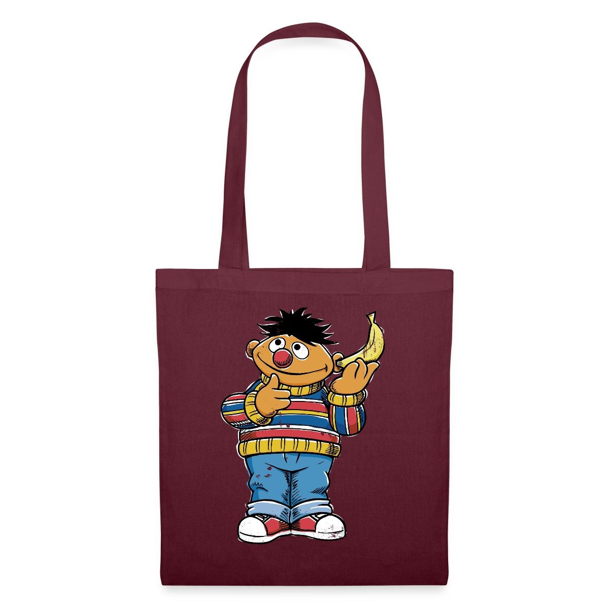 Henkeltasche Sesamstraße Ernie am Bananentelefon Stoffbeutel