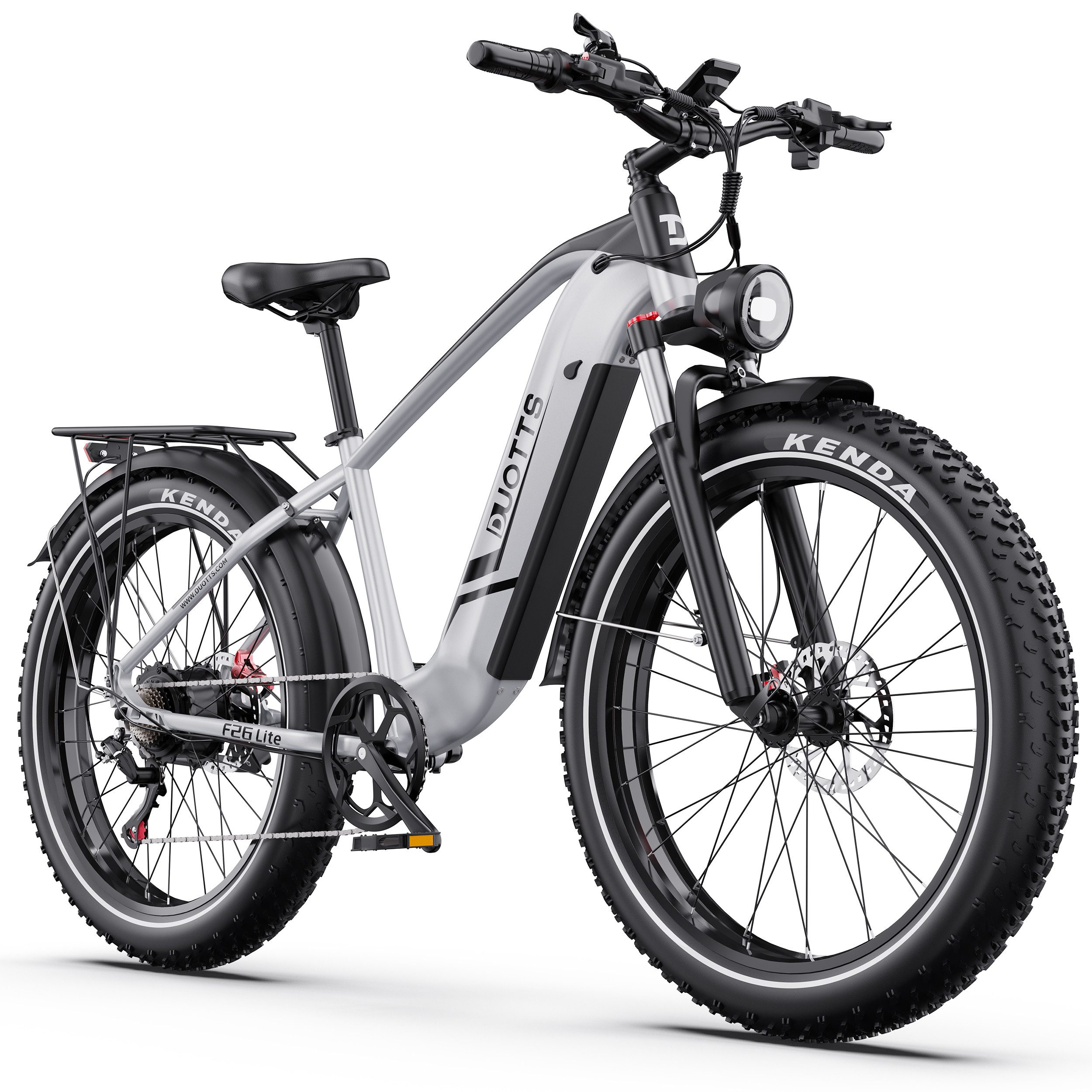 DUOTTS E-Bike Cityrad F26lite Pedelec Damen u. Herren 48V 864Wh 100km 26x4,0 Elektrisches, 7 Gang Shimano Schaltwerk, Kettenschaltung, Heckmotor, 864 Wh, Fat-Tire E-Mountainbike