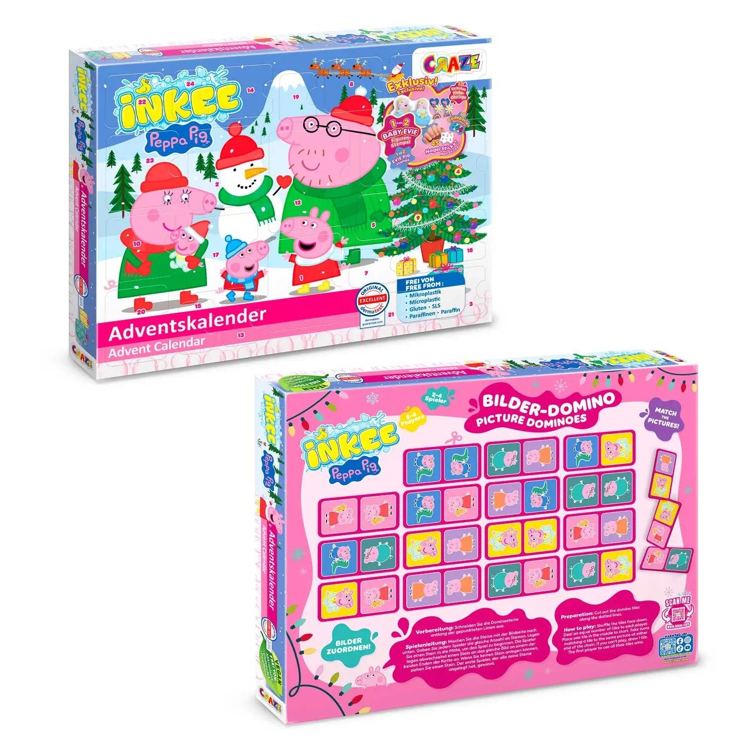 CRAZE Adventskalender CRAZE - Adventskalender INKEE Peppa Pig (24-tlg)