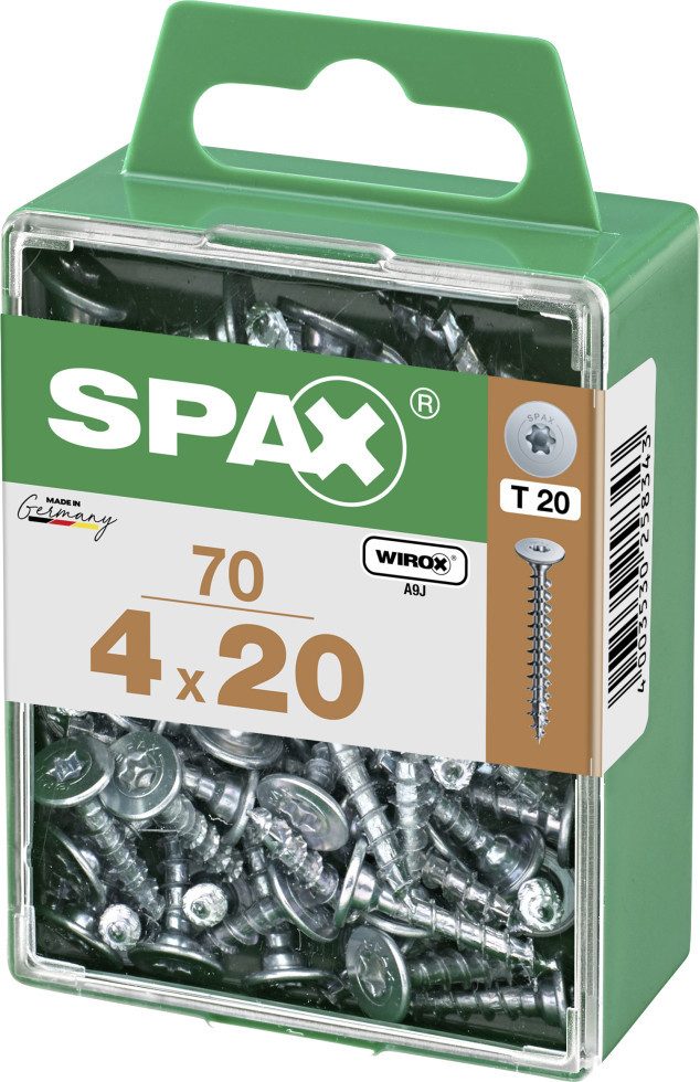SPAX Holzbauschraube Spax Möbelbauschrauben 4.0 x 20 mm TX 20 - 70 Stk.