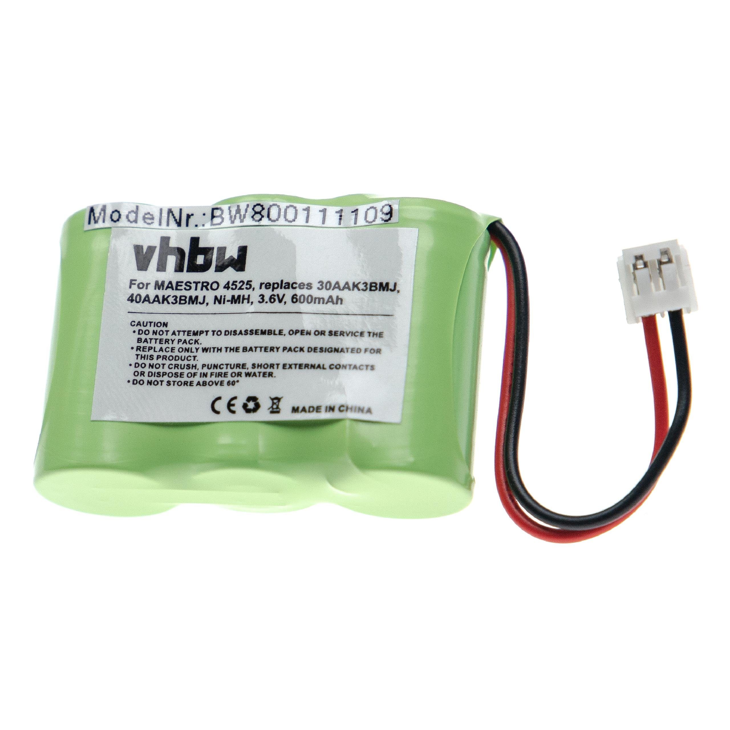 vhbw Akku passend für Kompatibel mit Philips CL-8245, CL-8305, CL-8310, CL8245, CL8305, CL8310 Festnetz & DECT (600mAh, 3,6V, NiMH) 600 mAh