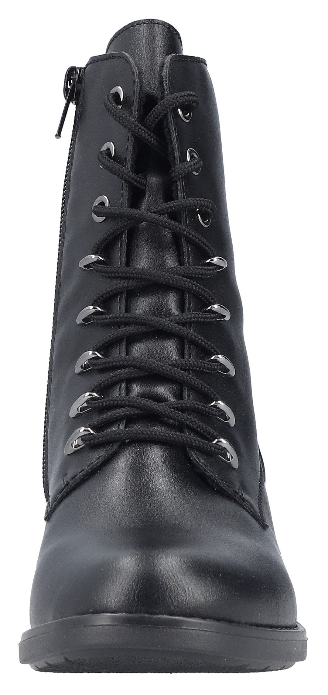 Rieker Schnürstiefelette Schnürboots, Blockabsatz, mit Innenreißverschluss