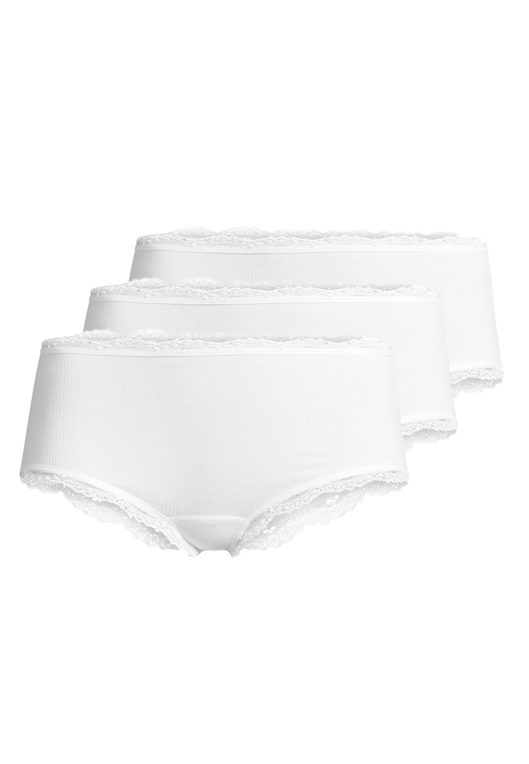 Nina Von C. Hipster 3er Pack Body & Soul (Spar-Set, 3-St) Hipster - Blickdicht - Dekorative Spitzenabschlüsse in Häkeloptik