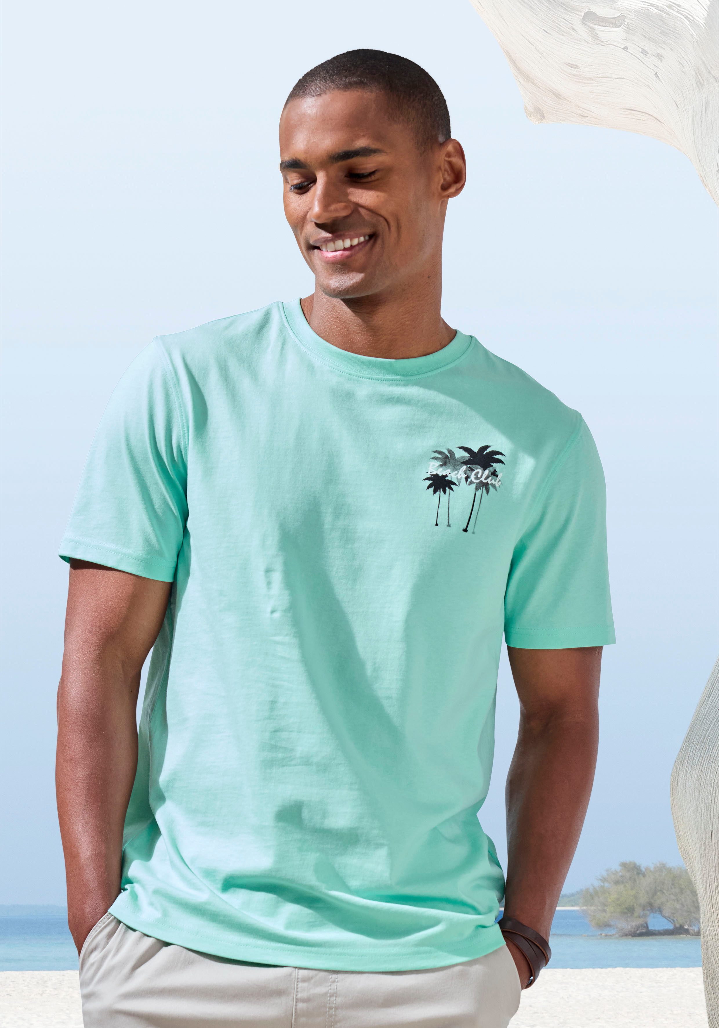 Beachtime T-Shirt mit großem Rückenprint Regular-Fit, günstig online kaufen
