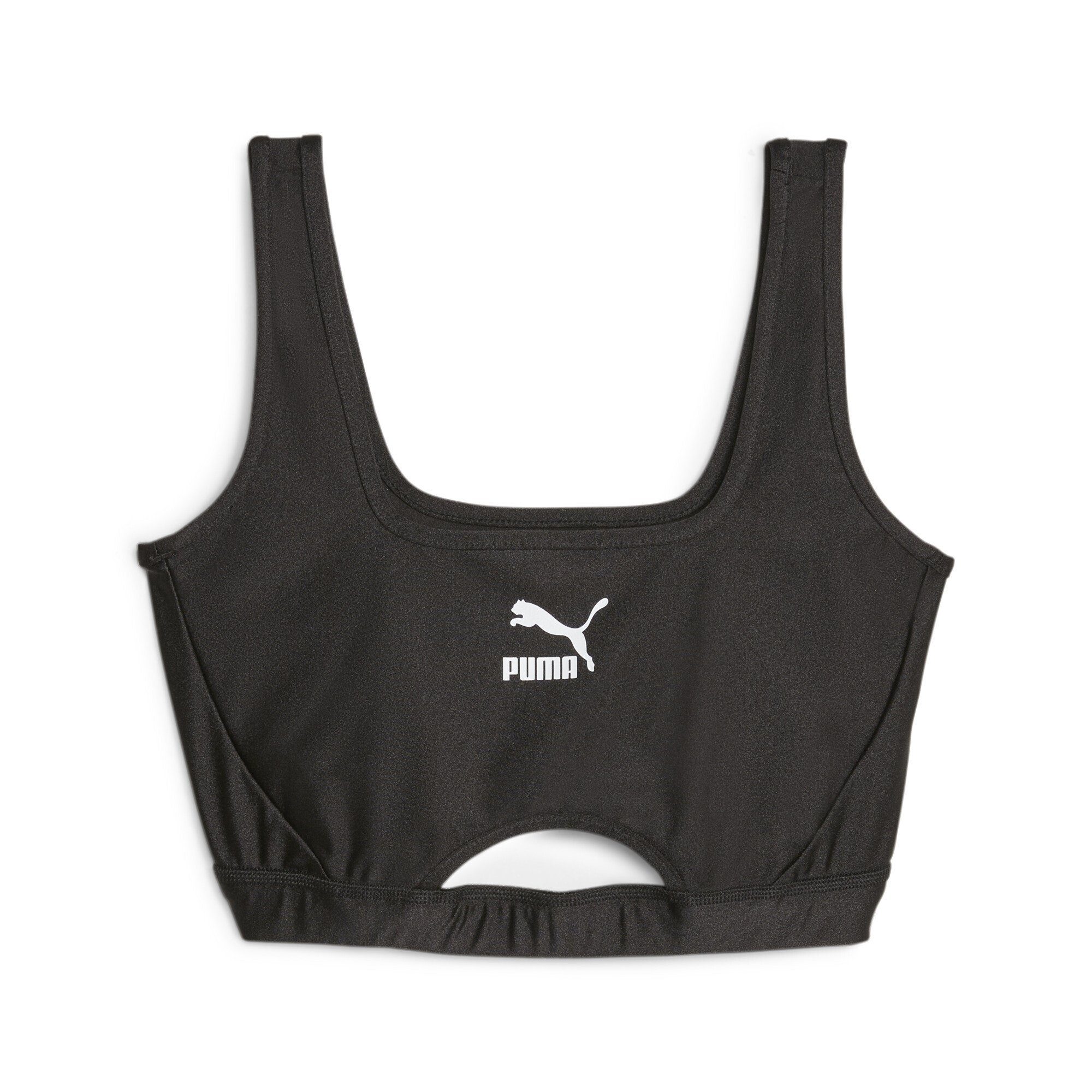 Designelement coolen Damen, für DARE TO Look als Crop-Top einen T-Shirt PUMA Cut-out-Details