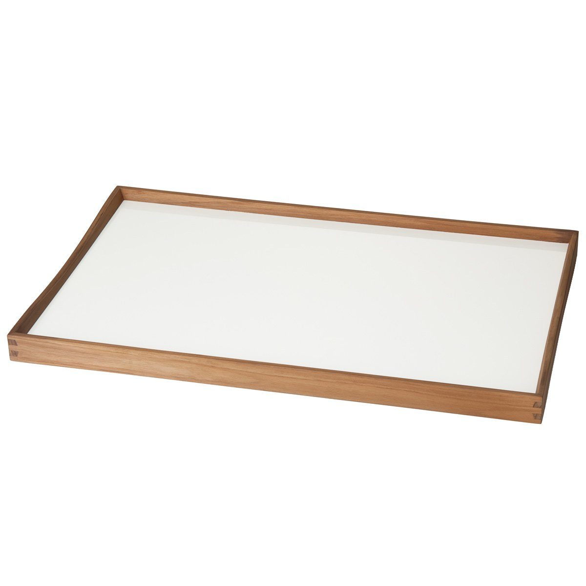 Dekotablett Turning Tray Wendetablett (Medium); Zweifarbiges Serviertablett aus Laminat/Teakholz; Tablett in 30 x 48 cm