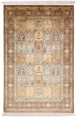 Orientteppich Perser - Ghom - 149 x 96 cm - mehrfarbig, morgenland, rechteckig, Höhe: 10 mm, Wohnzimmer, Handgeknüpft, Einzelstück mit Zertifikat