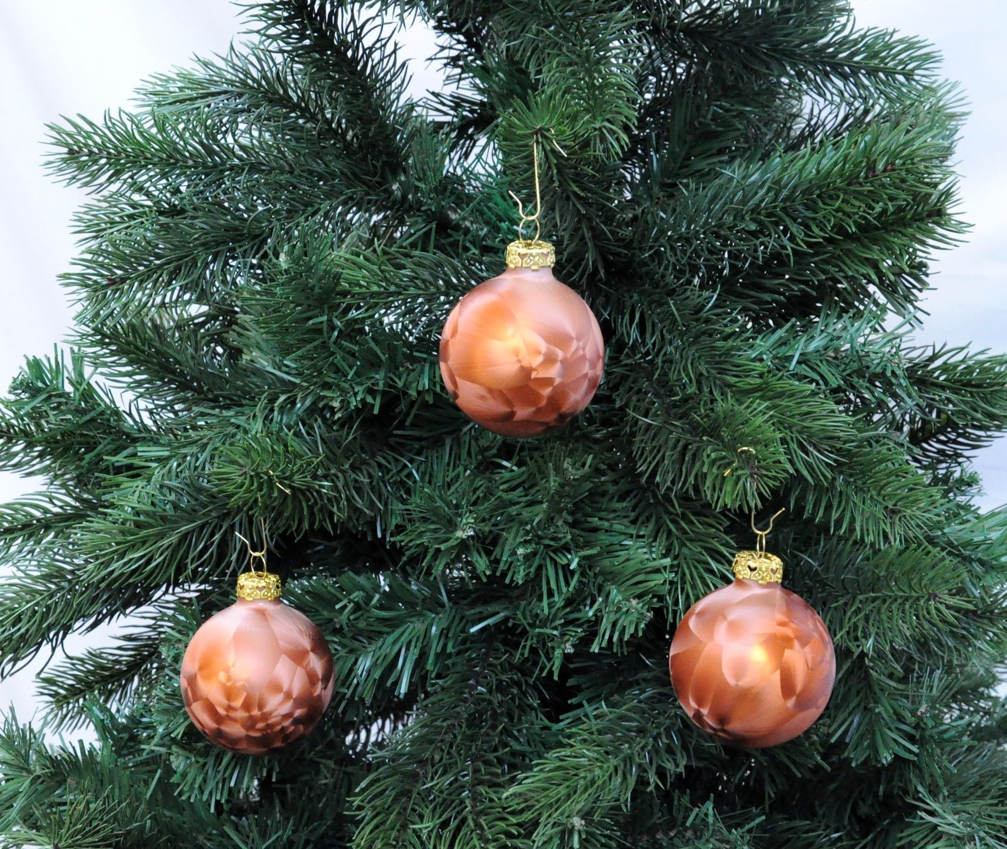 Thüringer Glasdesign Christbaumschmuck JACK 12x Glas Eislack Christbaumkugeln 6cm Thüringer Weihnachtskugeln, echt Glas, teilweise Handarbeit, inkl. praktischer Aufbewahrungsbox
