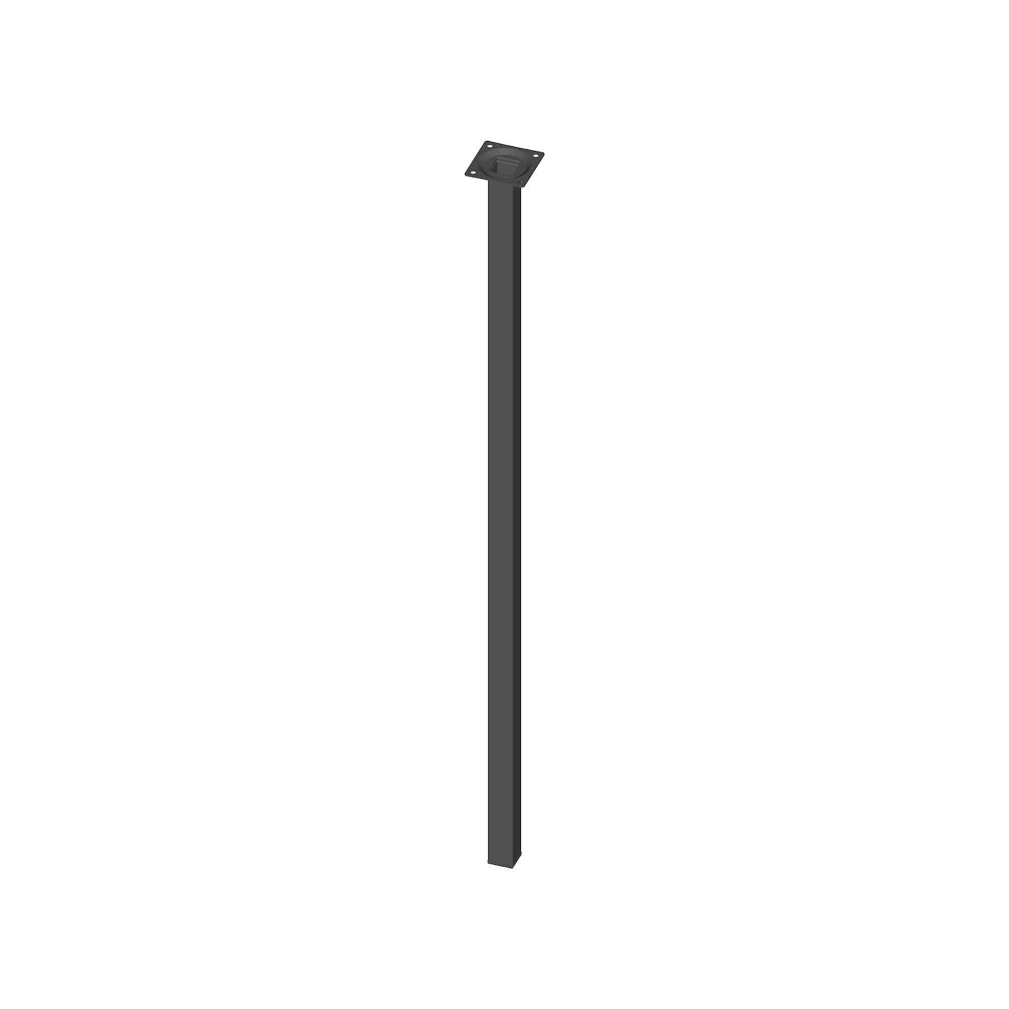 ELEMENT SYSTEM Tischbein DIY, Unterbau-Möbelfuß 11101 25x1,2x800mm, Durchmesser 25/25 schwarz 4