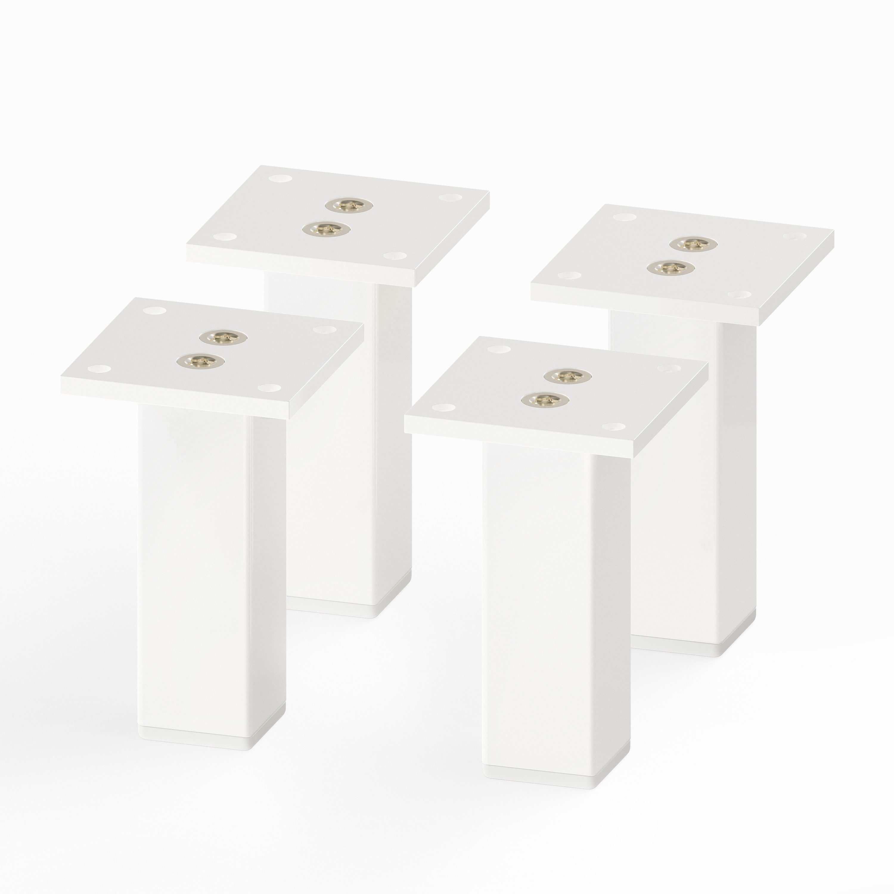 sossai® Möbelfuß Aluminium Möbelfüße in Weiß, (4-St)
