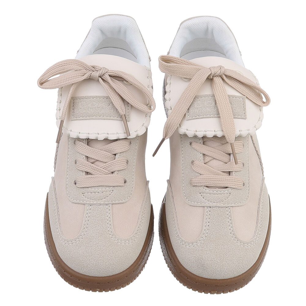 Ital-Design Damen Low-Top Freizeit Sneaker (88828561) Flach Sneakers Low in Beige – Bild 4 von 5