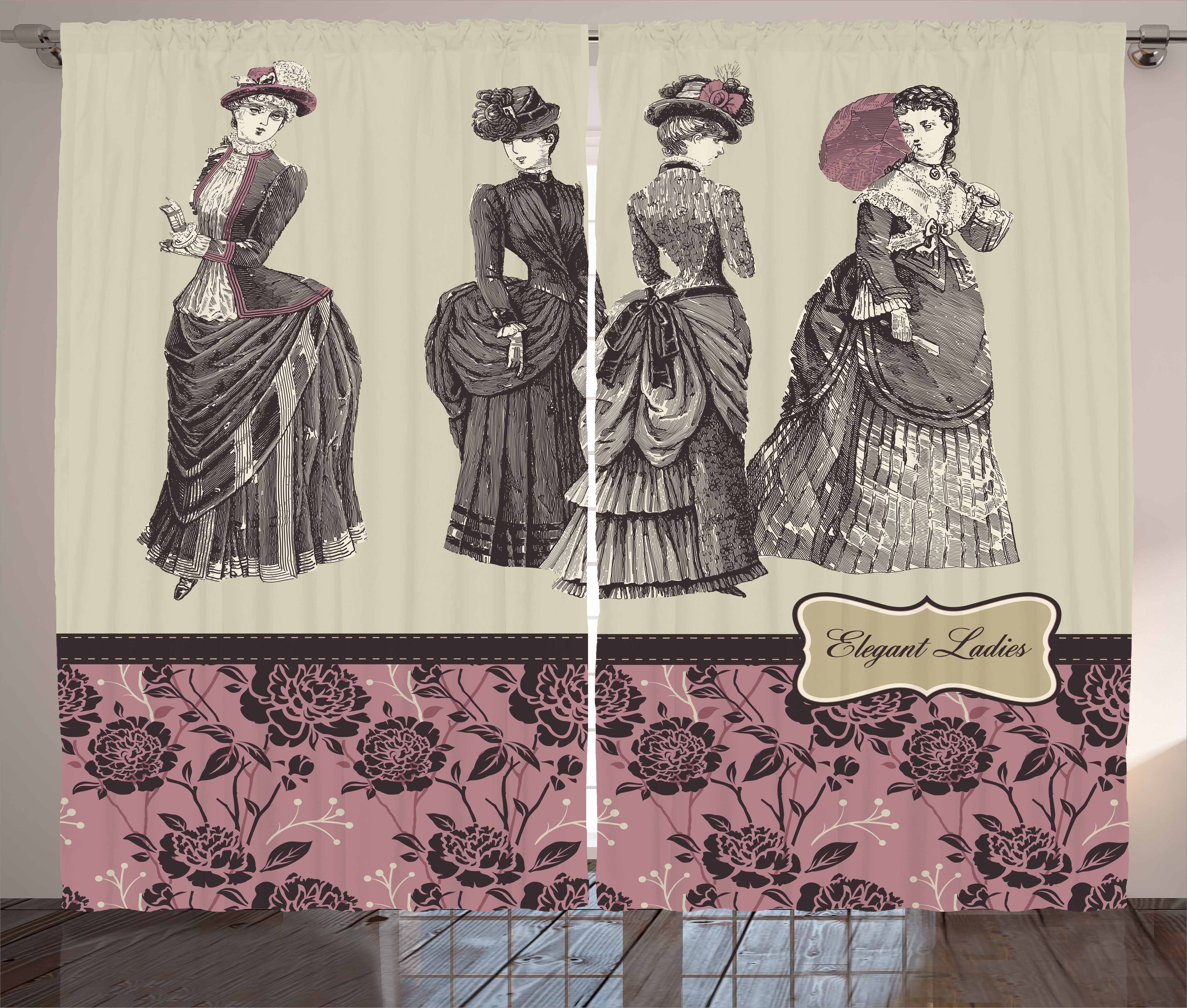 Haken, Abakuhaus, Frauen Vorhang und Mode-Handtasche Schlaufen Schlafzimmer Kräuselband viktorianisch mit Gardine