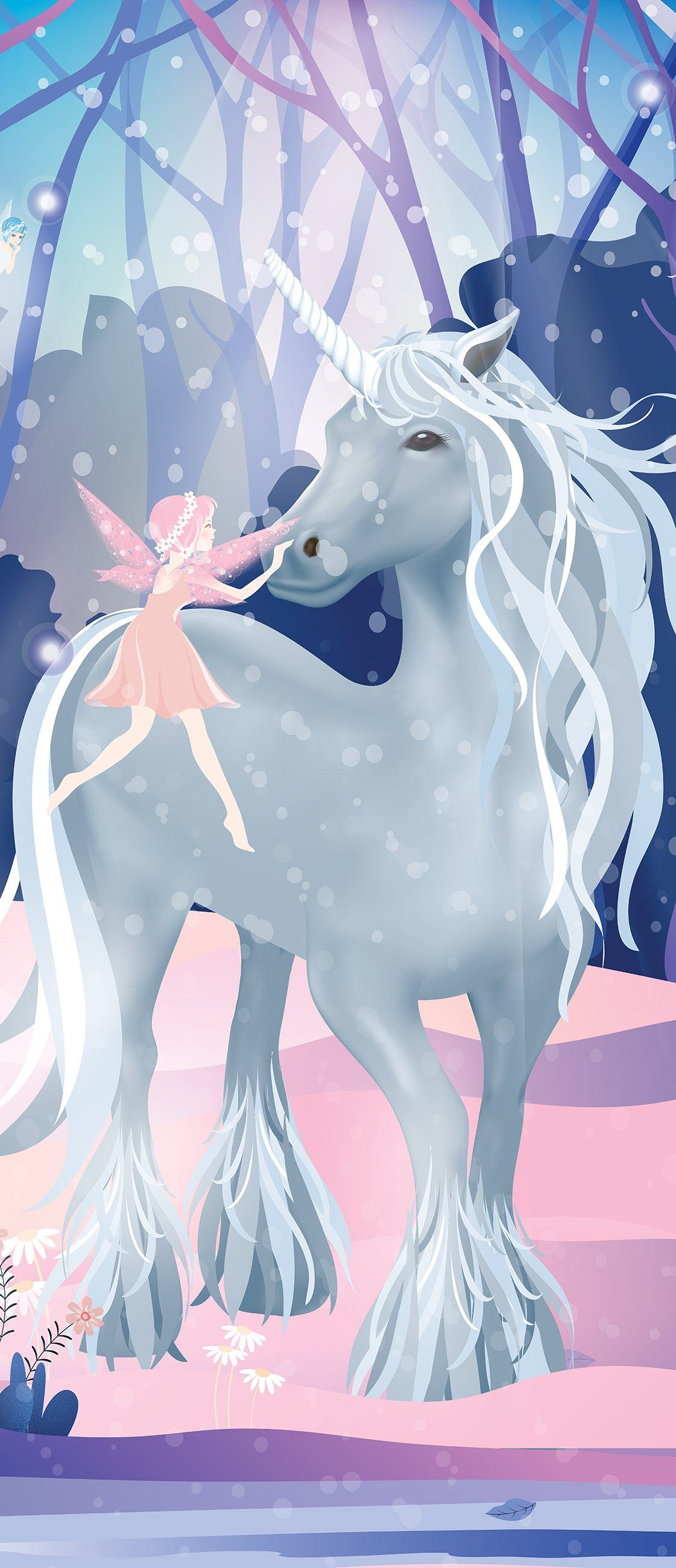 Wallarena Türtapete Selbstklebend Kinderzimmer Einhorn Türposter Türfolie T günstig online kaufen