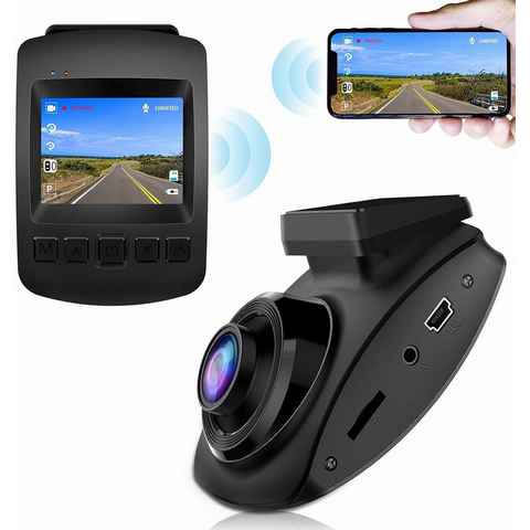 Sross Autokamera Dashcam WiFi Full HD 1080P,2 Zoll Bildschirm,170°Weitwinkel Dashcam (Full HD, WLAN (Wi-Fi), Parküberwachung/G-Sensor, Bewegungserkennung)