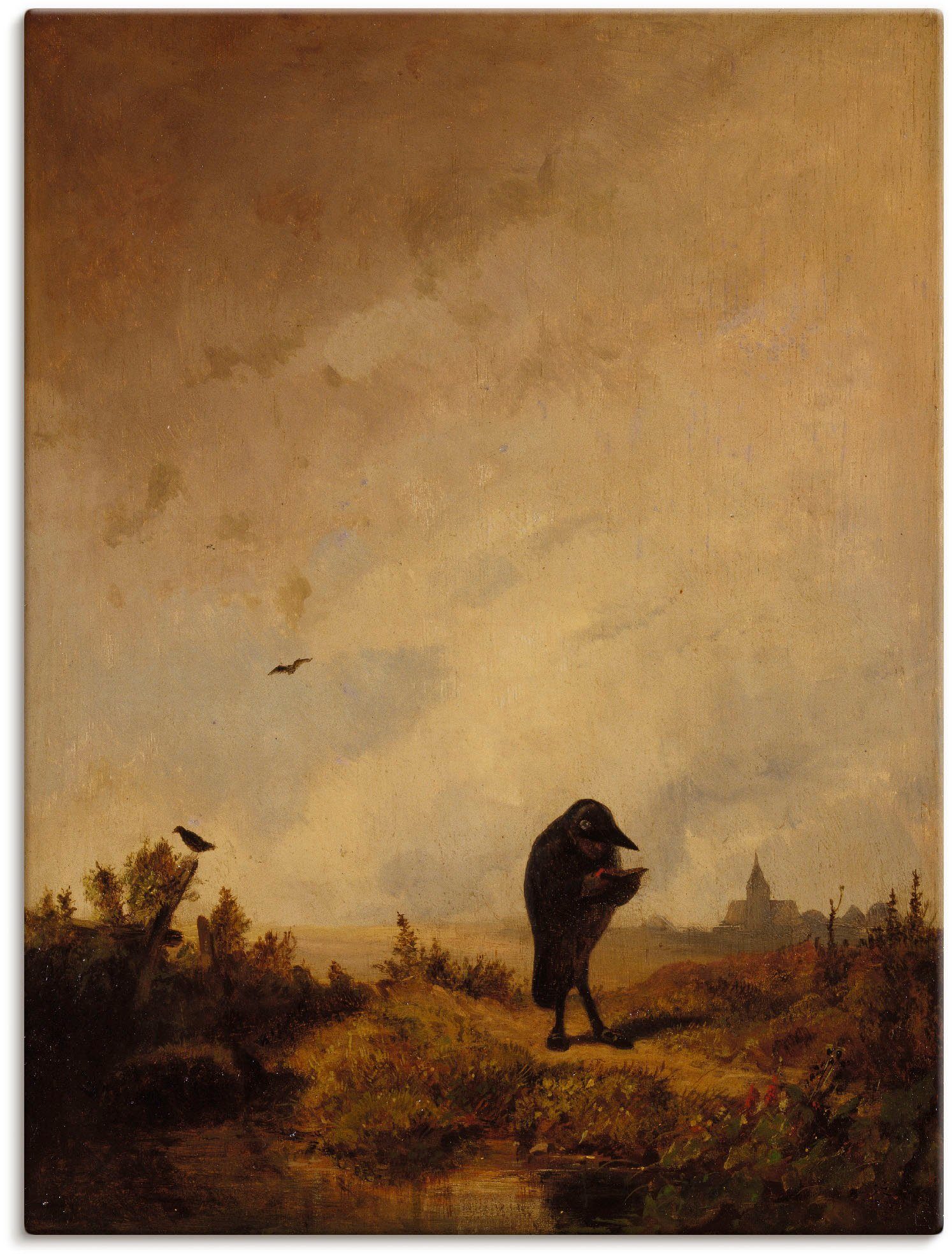 Der Größen als Leinwandbild, Wandaufkleber Poster oder Vögel versch. Artland St), in 1840/45, Wandbild (1 Rabe.