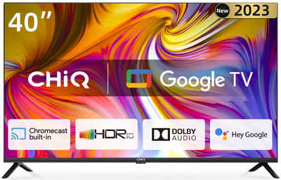 CHiQ L40H7G LED-Fernseher (100,00 cm/40 Zoll, Full HD, Smart-TV, Google TV, Google Assistant,Chromecast,Youtube,Triple Tuner(DVB-T2/T/C/S2)