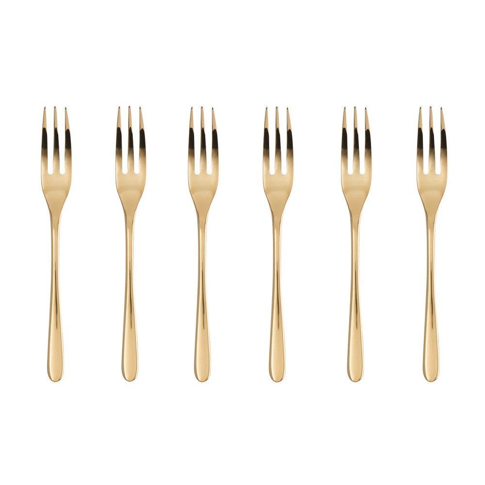 Besteck-Set Sambonet Taste Mirror PVD Gold Kuchengabeln-Set 6-tlg.