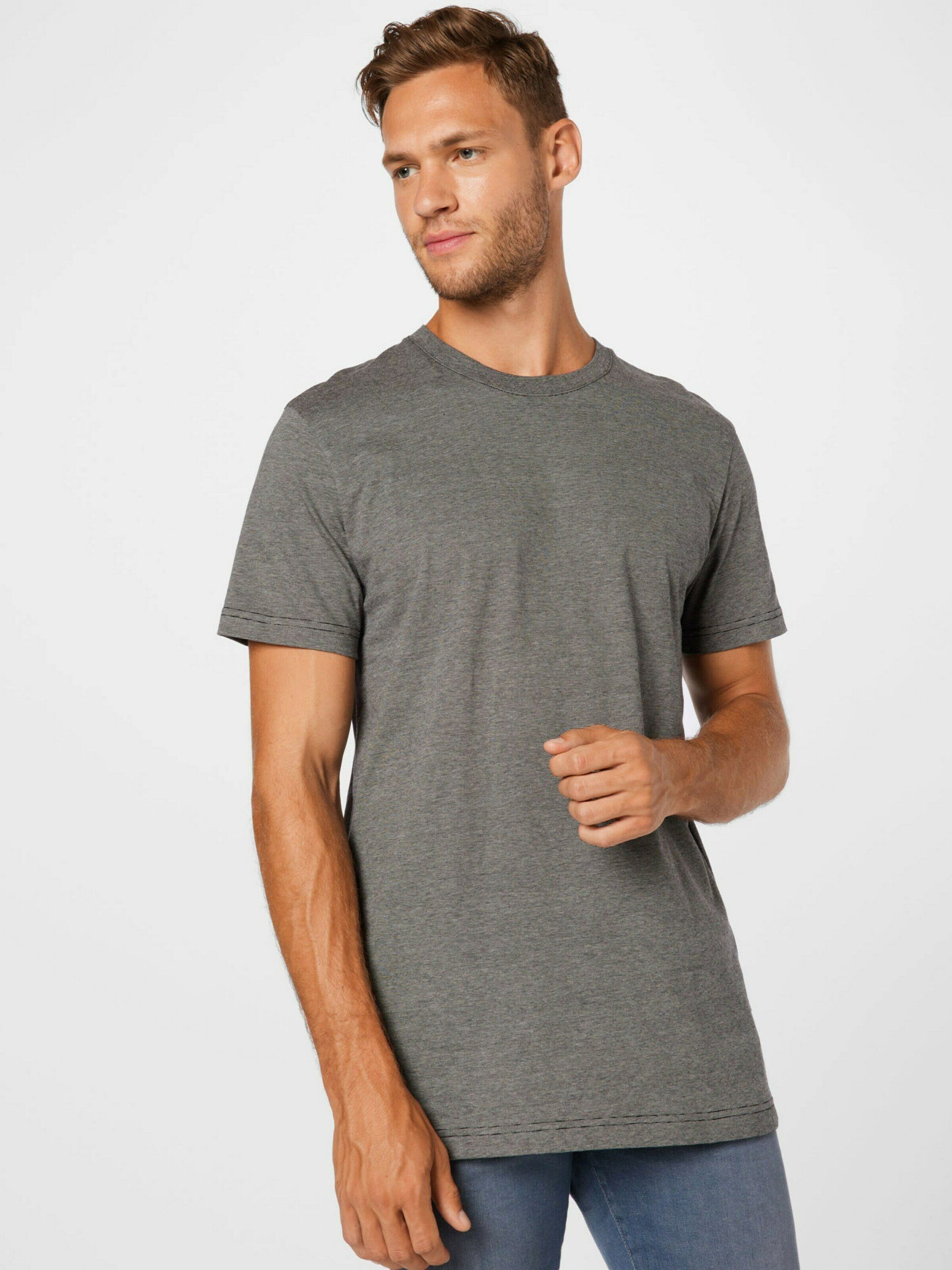 SELECTED HOMME T-Shirt Norman (1-tlg) Grey 16080418 Black Light