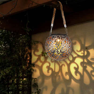 Globo LED Solarleuchte, Leuchtmittel inklusive, Warmweiß, Solarlampe Hängeleuchte Gartendeko LED