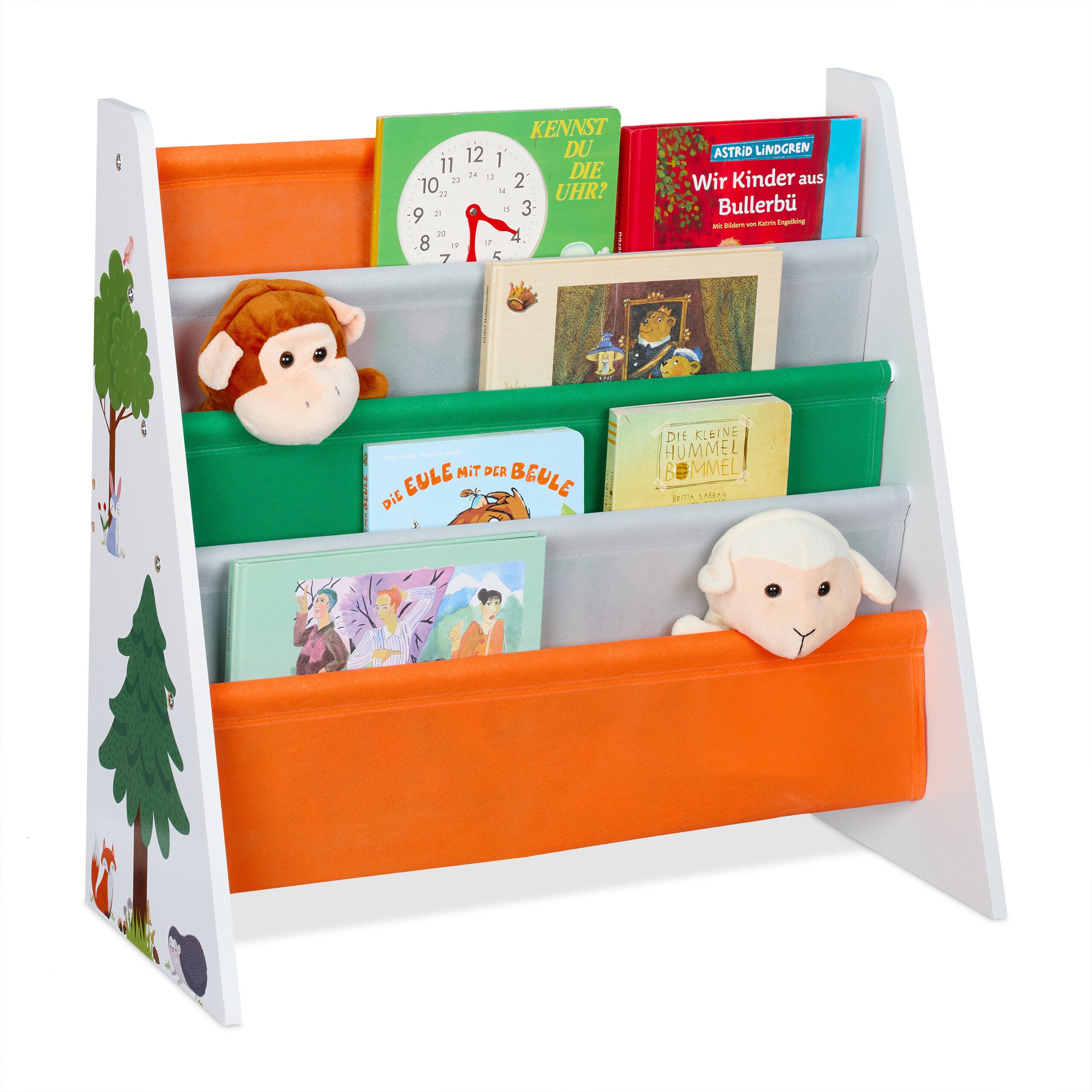 relaxdays Bücherregal Kinder Waldtiere günstig online kaufen