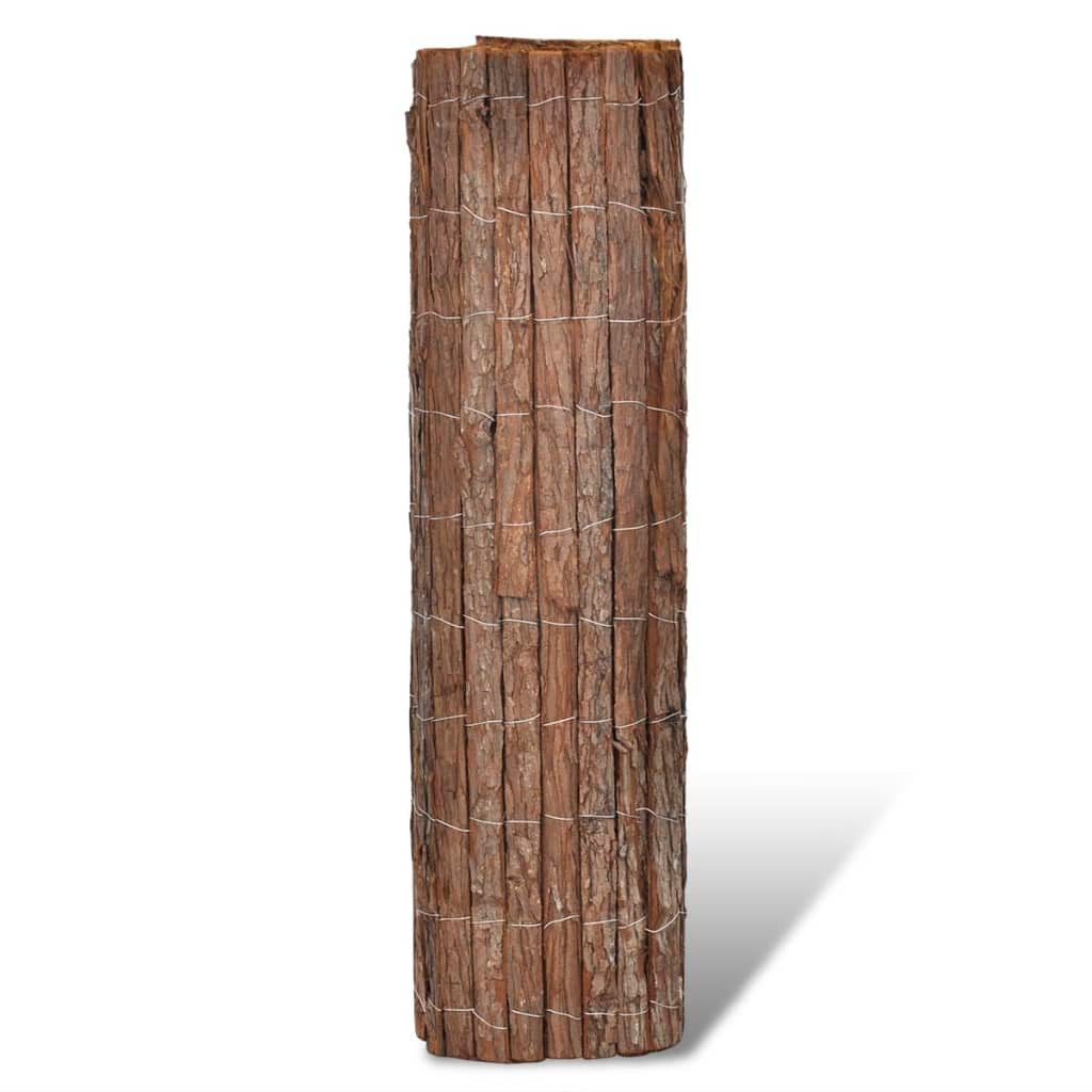 vidaXL Gartenzaun, Rindenzaun 400×100 cm