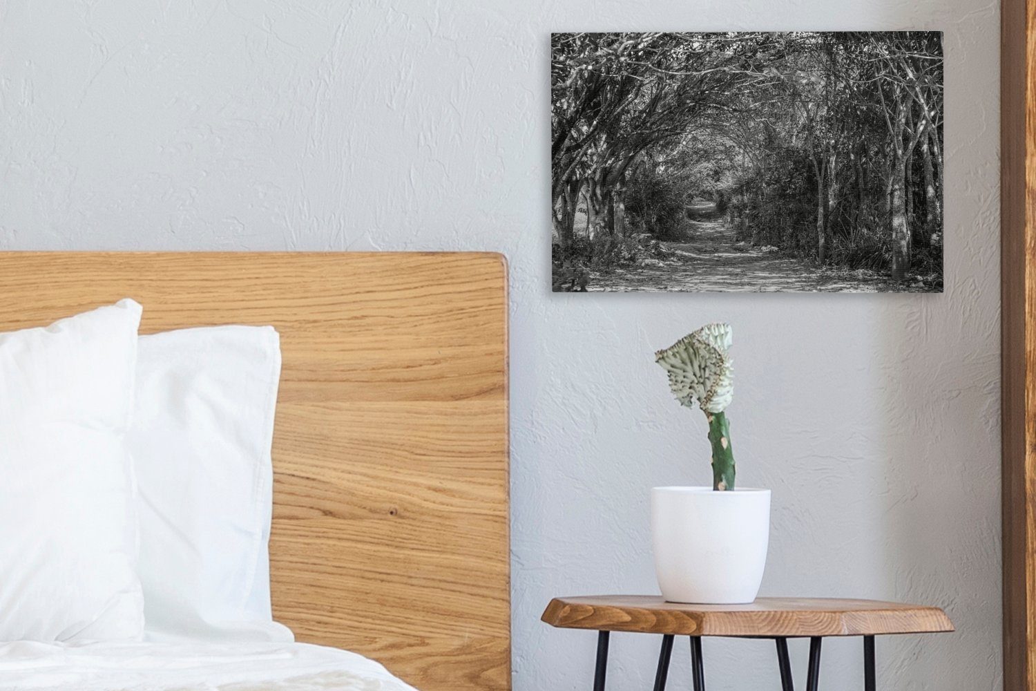 Ackerland und Wandbild schwarz (1 Viñales - Aufhängefertig, weiß, cm Kuba 30x20 St), in Bäumen Wanddeko, Leinwandbild Biegen Leinwandbilder, in von OneMillionCanvasses®