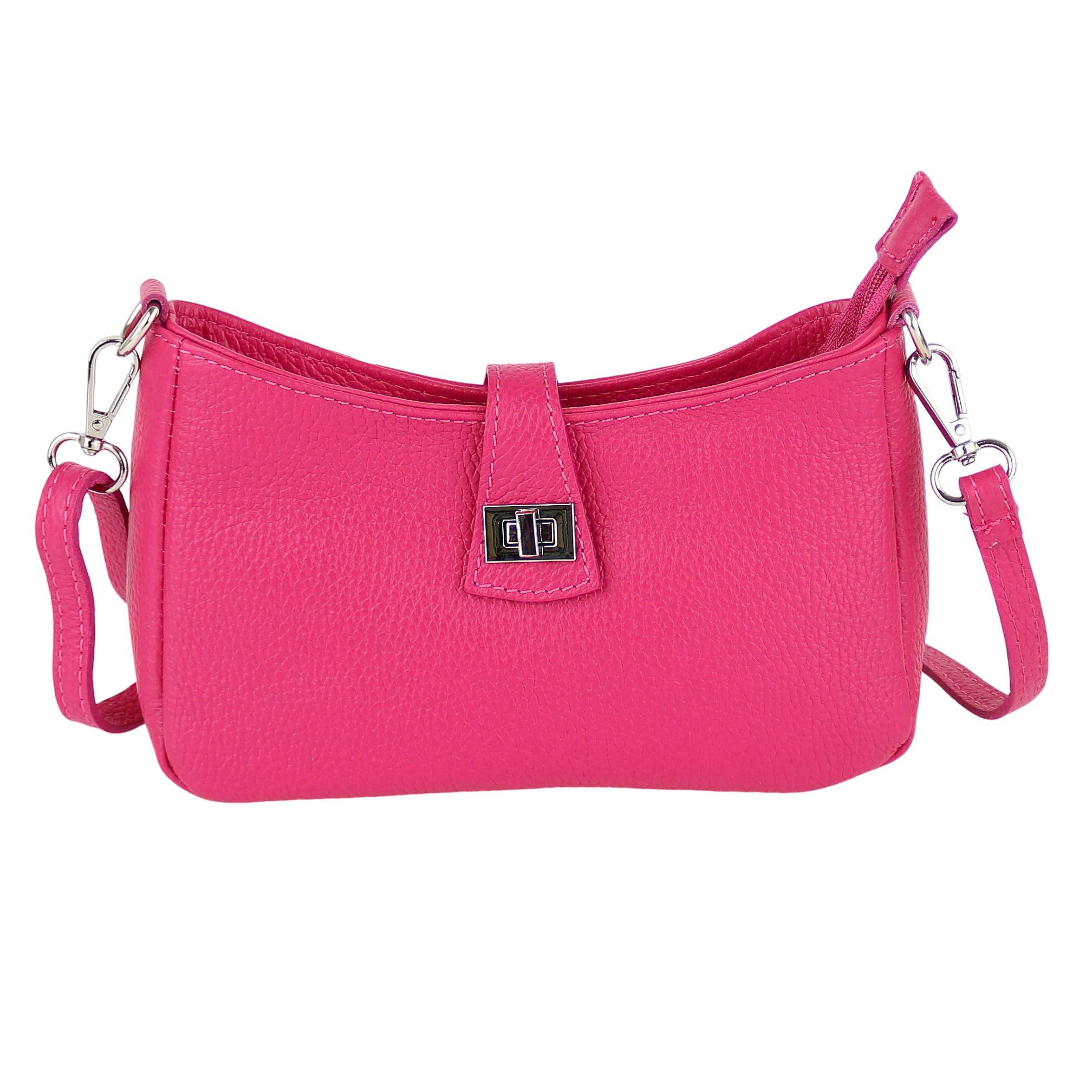 MIRROSI Umhängetasche Damen Crossbody Bag, Echtleder Made In Italy, 24x15x5cm