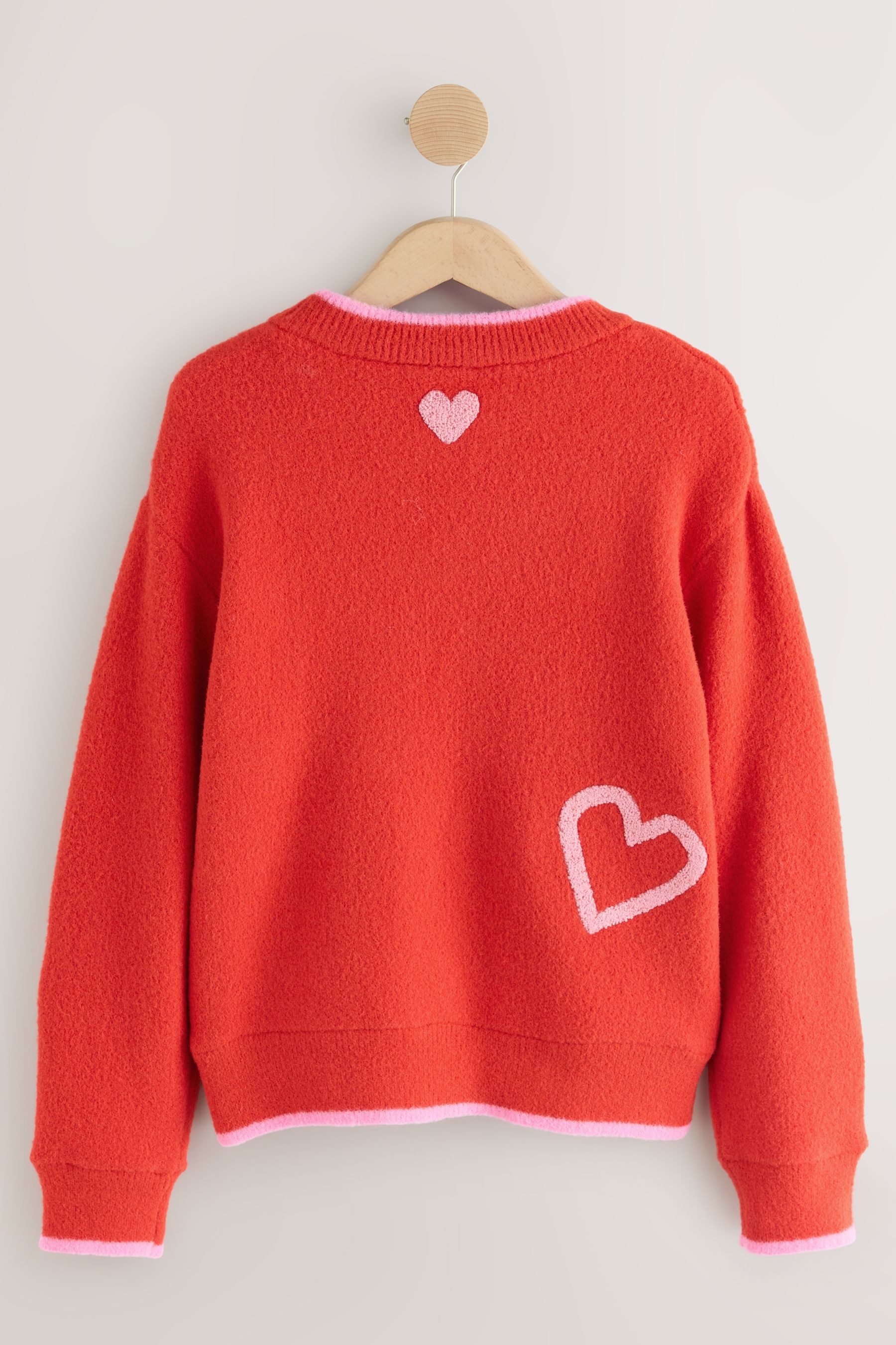Next Sweater Kuscheliger Valentins-Pullover mit Stickerei (1-tlg)