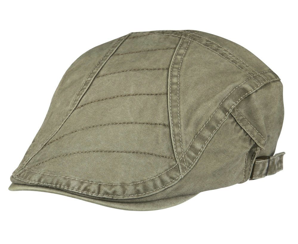 Cool4 Flat Cap Schiebermütze CANVAS Struktur Jeans Verstellbar