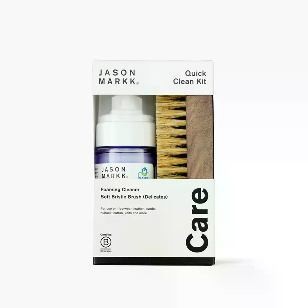 Jason Markk Jason Markk Quick Clean Kit - JM310610 Schuhreiniger (Set, [- Reinigungsset bestehend aus Reinigungsschaum und Bürste Schnelle Sneaker-Reinigung ohne Anmischen)