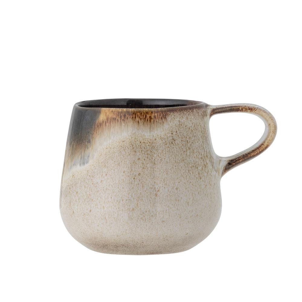 Bloomingville Tasse Jules aus Steingut in Blau 300 ml, handgefertigt, Steingut, Reaktive Glasur, Kaffeebecher, Teetasse, Rustikal Nordic Design Unikat