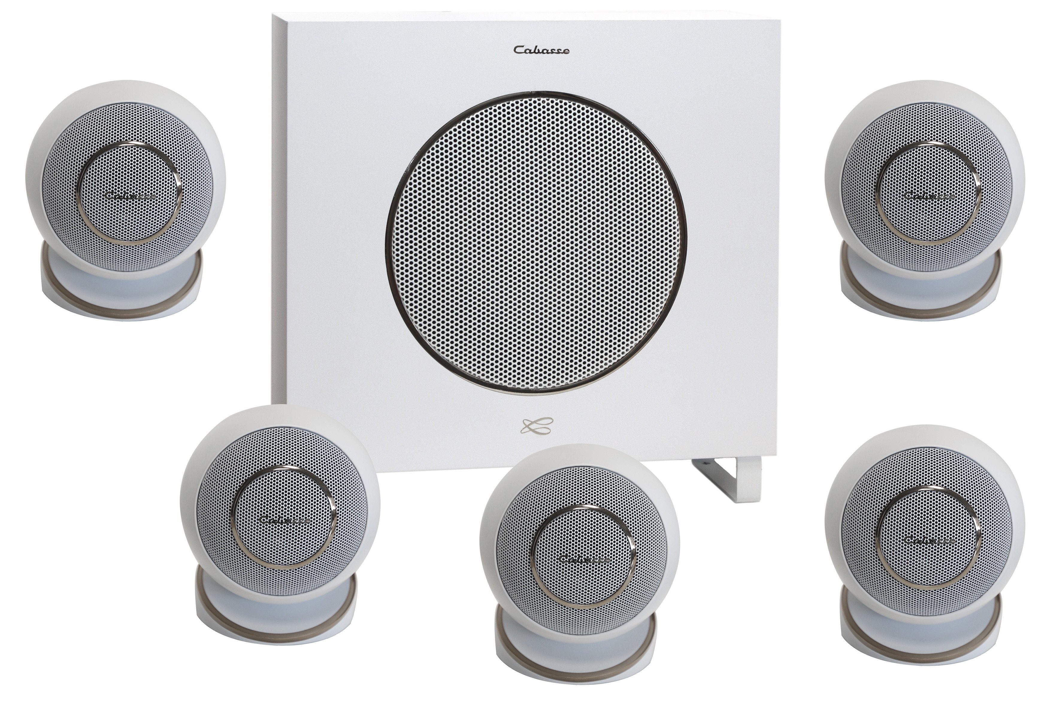 Cabasse Eole 4 5.1-System 5.1 Lautsprecherset 5.1 Lautsprecher System Weiß