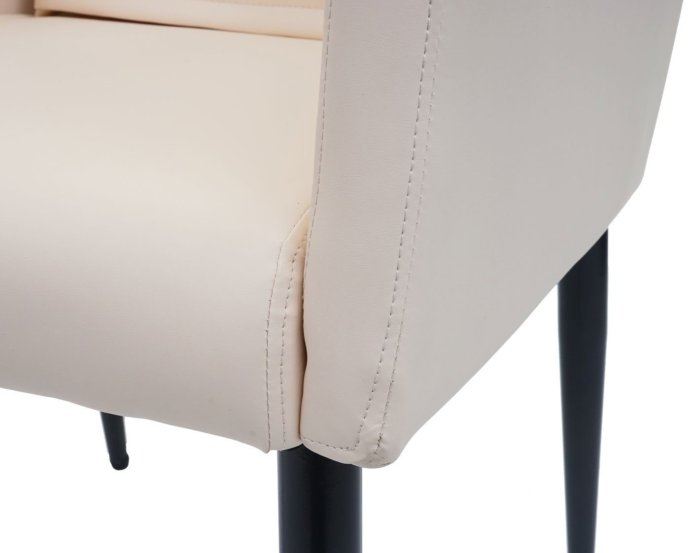Bequem, und Rückenfläche MCW Sitz- Abgerundete Reißverschluss, MCW-H93-S mit (1er), Kissen Esszimmerstuhl
