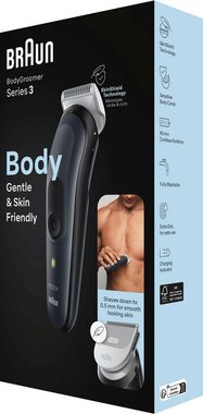 Braun Haarschneider Bodygroomer BG3340, SkinShield-Technologie, Abwaschbar