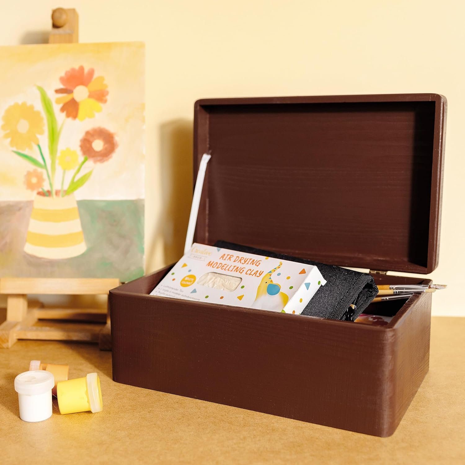 Creative Deco Holzkiste mit Deckel Groß Erinnerungsbox Baby Holzbox 30 x 20 günstig online kaufen