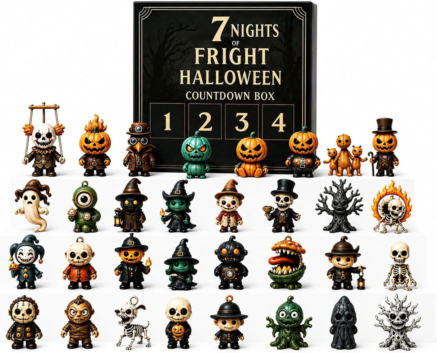 FELIXLEO Dekofigur Halloween Advent Calendar 2026, 31 Nights of Fright Halloween (1 St)