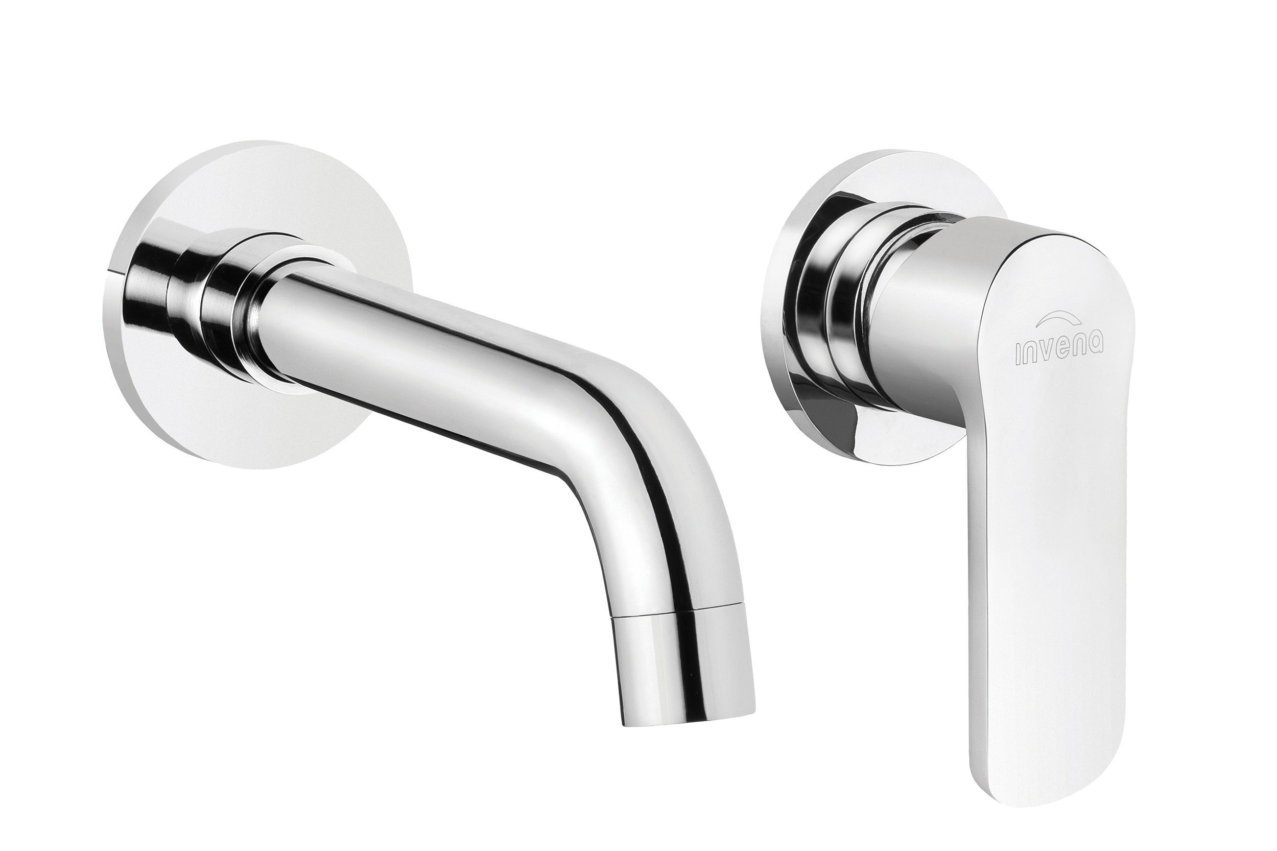 KOLMAN Waschtischarmatur SIROS Waschbecken Unterputz Wasserhahn Mischbatterie in Silber