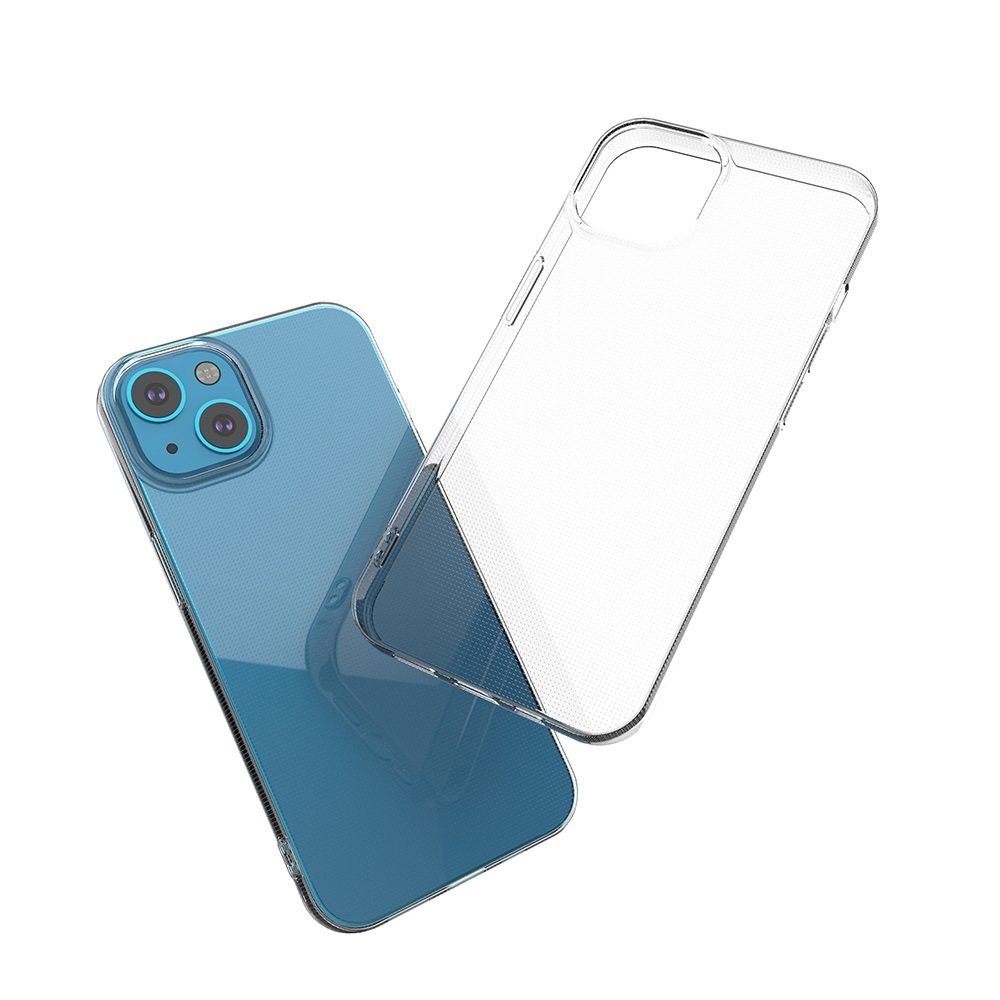 Ventarent Smartphone-Hülle Handy Hülle Case passt für Apple iPhone 13 6,1 Zoll, Slim Cover, Back Cover, Durchsichtig, Robust, stoßfest / Transparent