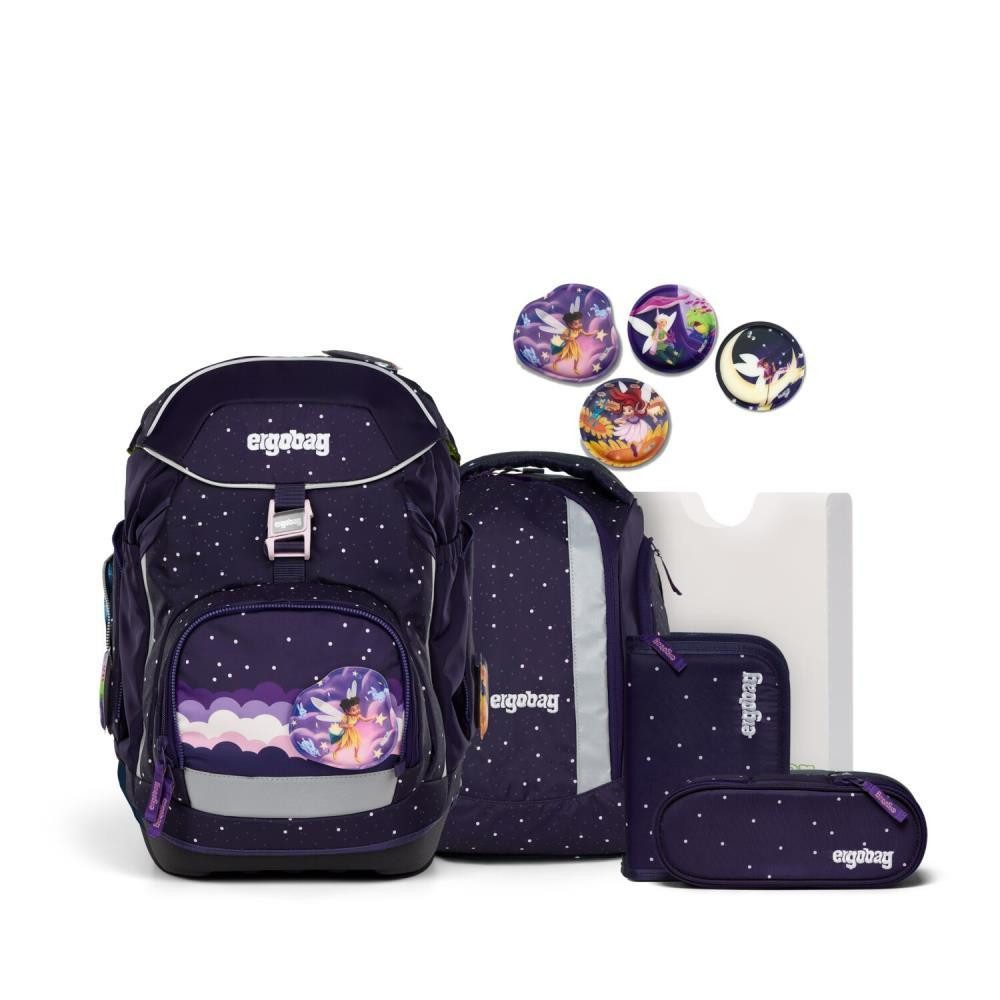 ergobag Schulrucksack Pack (6tlg., Federmäppchen, Sportrucksack, Heftebox, Schlmaperrolle und Kletties)