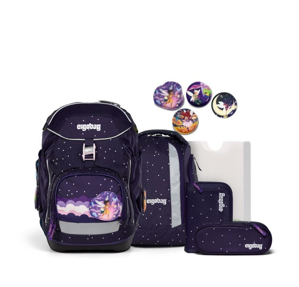 ergobag Schulrucksack Pack (6tlg., Federmäppchen, Sportrucksack, Heftebox, Schlmaperrolle und Kletties)