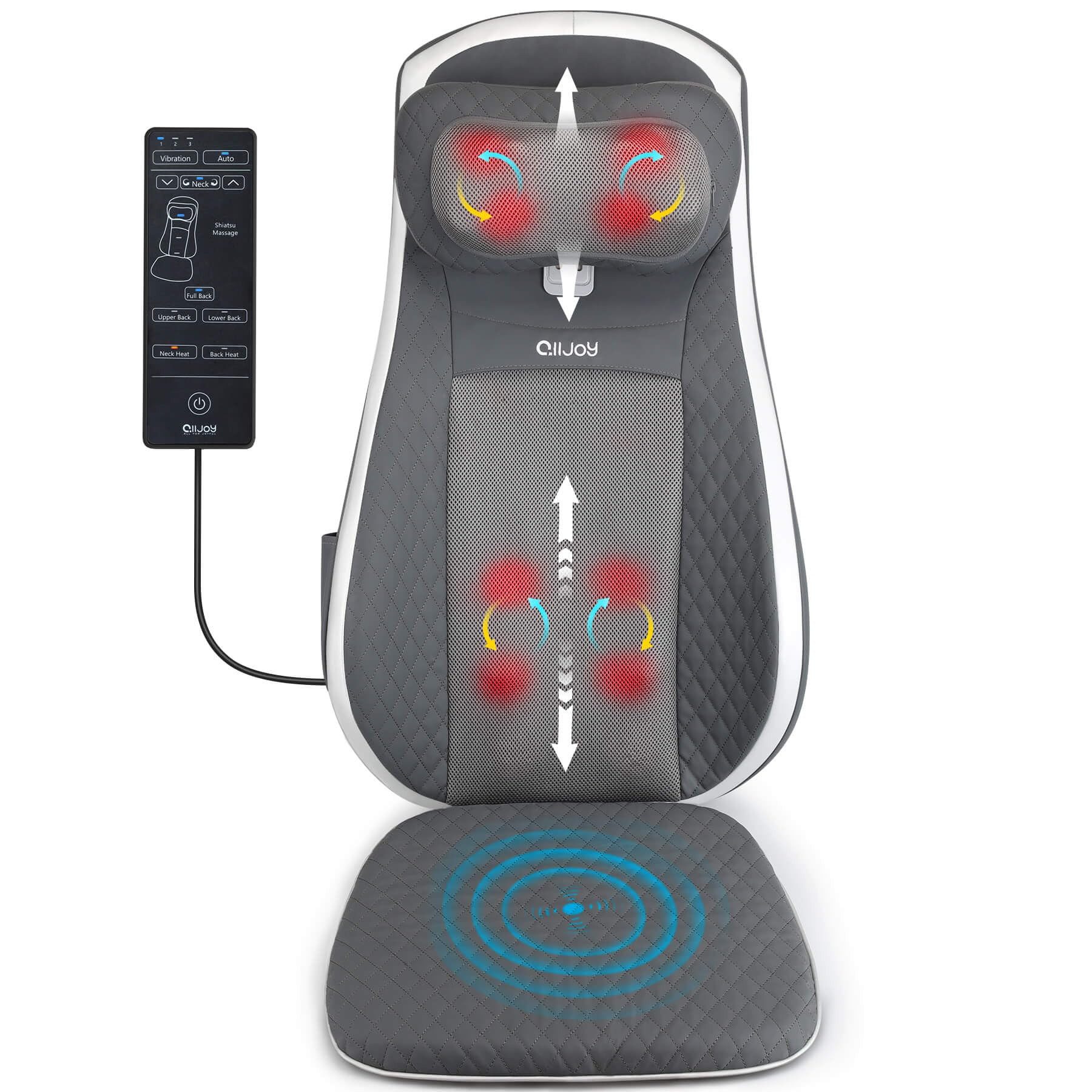 Shiatsu-Massagesitzauflage Massage-Sitzauflage mit 3D-Shiatsu, Wärme, Knet- & Vibrationsfunktion